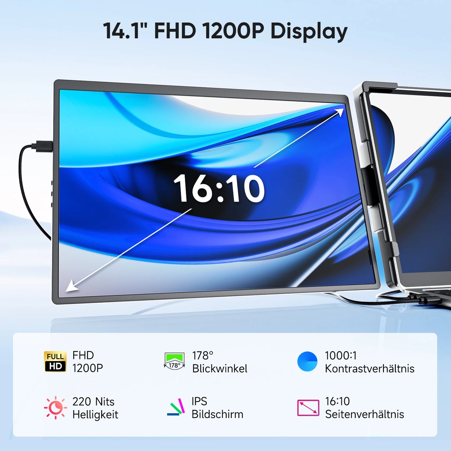Triple Dual 1200P IPS Portable Monitor