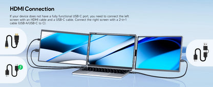 Triple Dual 1200P IPS Portable Monitor