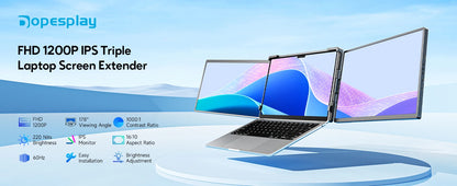 Triple Dual 1200P IPS Portable Monitor