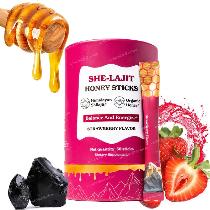 Honey Sticks Strawberry Flavor for Hormonal Balance, Focus & Energy