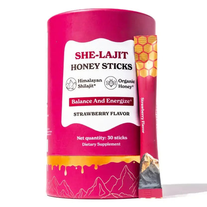 Honey Sticks Strawberry Flavor for Hormonal Balance, Focus & Energy