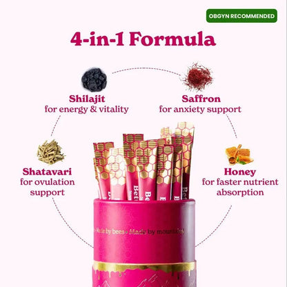 Honey Sticks Strawberry Flavor for Hormonal Balance, Focus & Energy