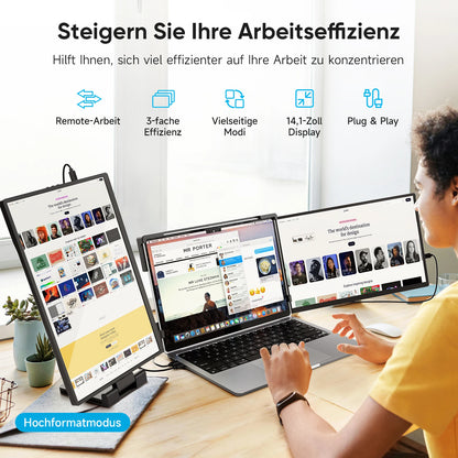Triple Dual 1200P IPS Portable Monitor